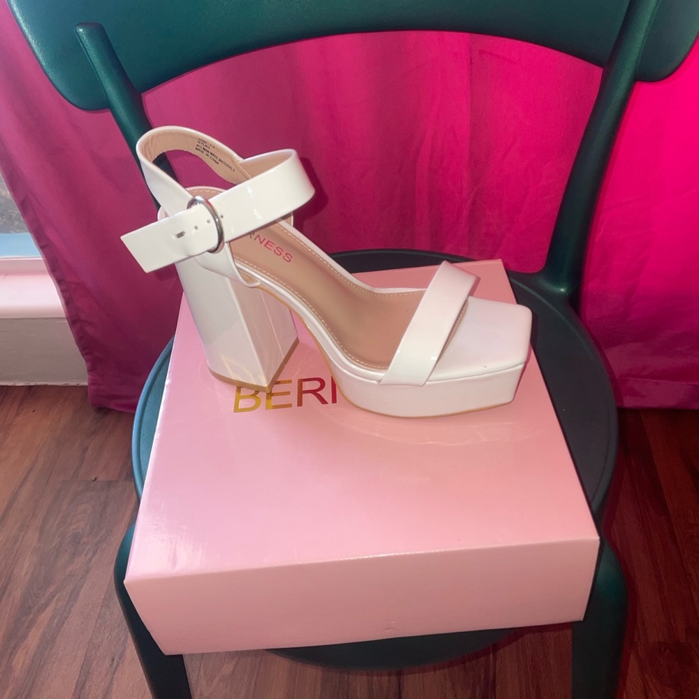 While Platform Sandals!